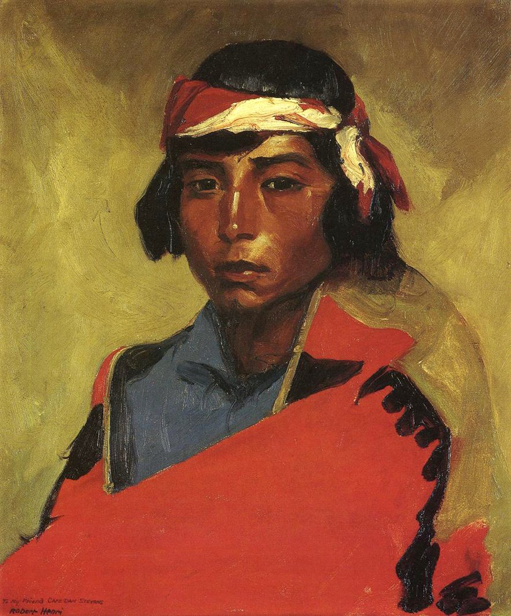 Junge aus dem Tesuque Pueblo, 1916 von Robert Cozad Henri