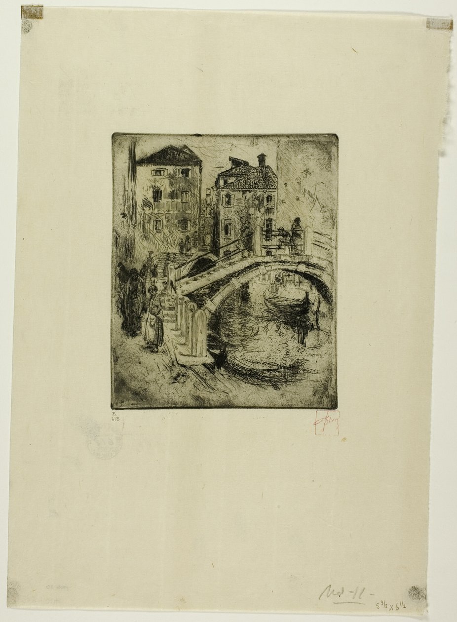 Venezianischer Kanal und Brücken von Robert Frederick Blum