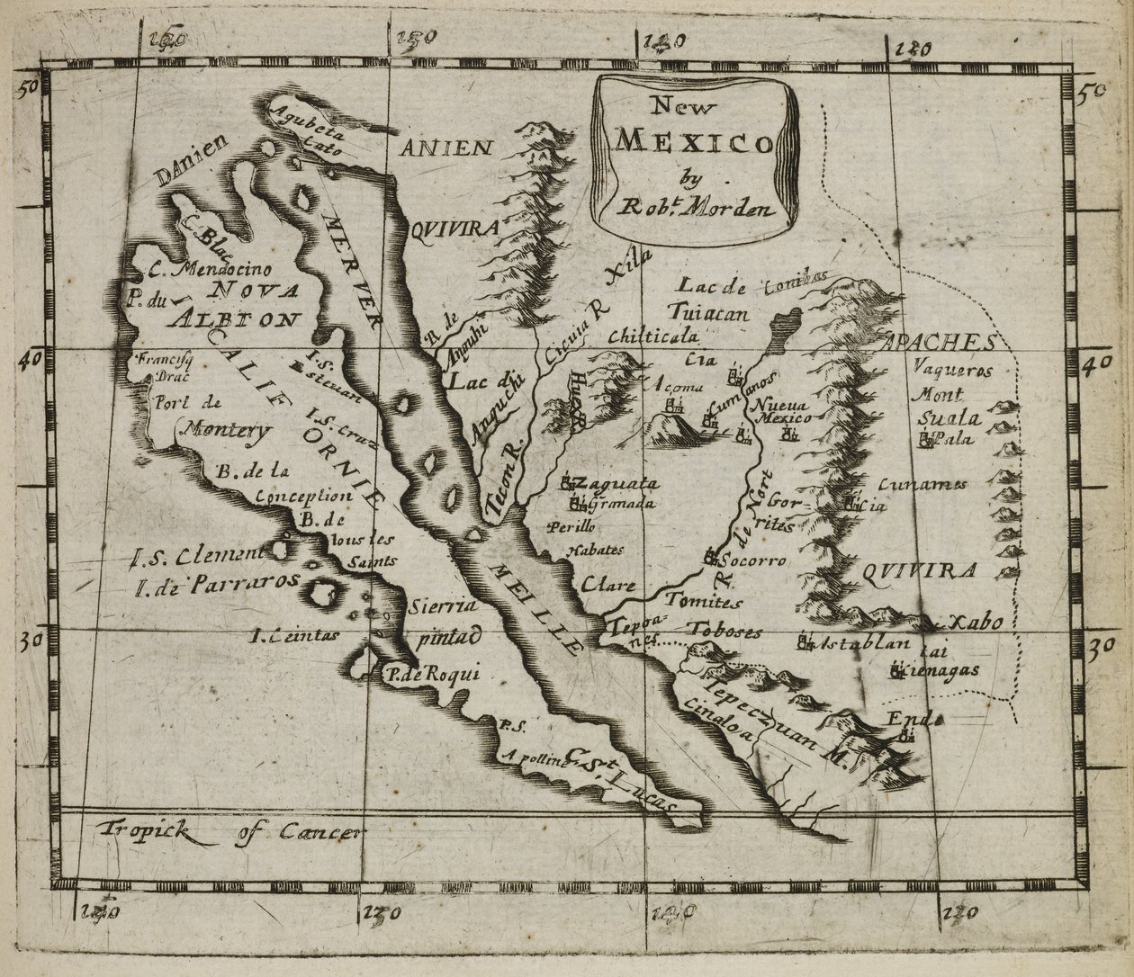 Karte von New Mexico von Robert Morden