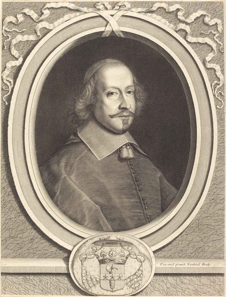 Kardinal Jules Mazarin von Robert Nanteuil after Pieter van Mol