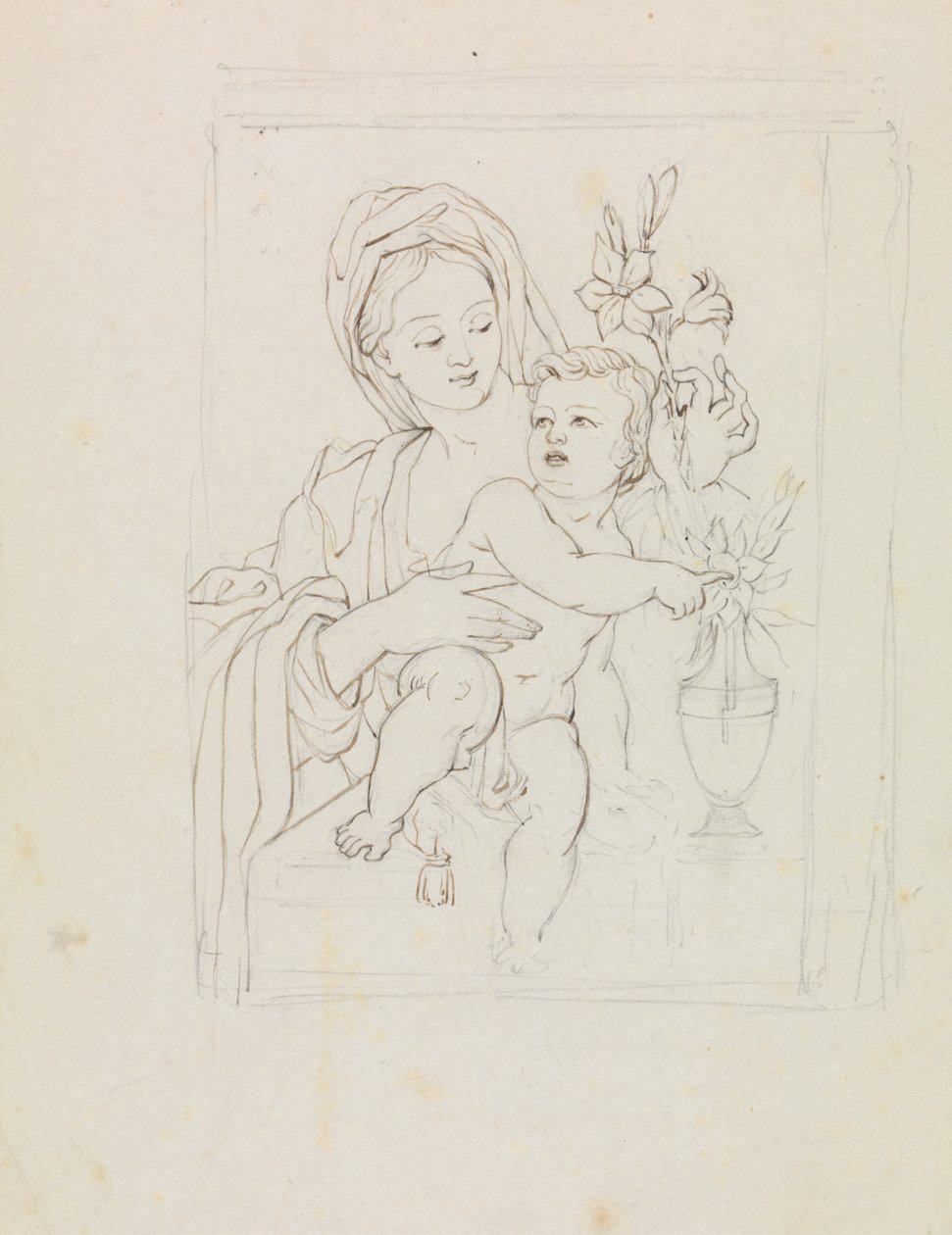 Studie einer Frau und eines Kindes von Robert Smirke