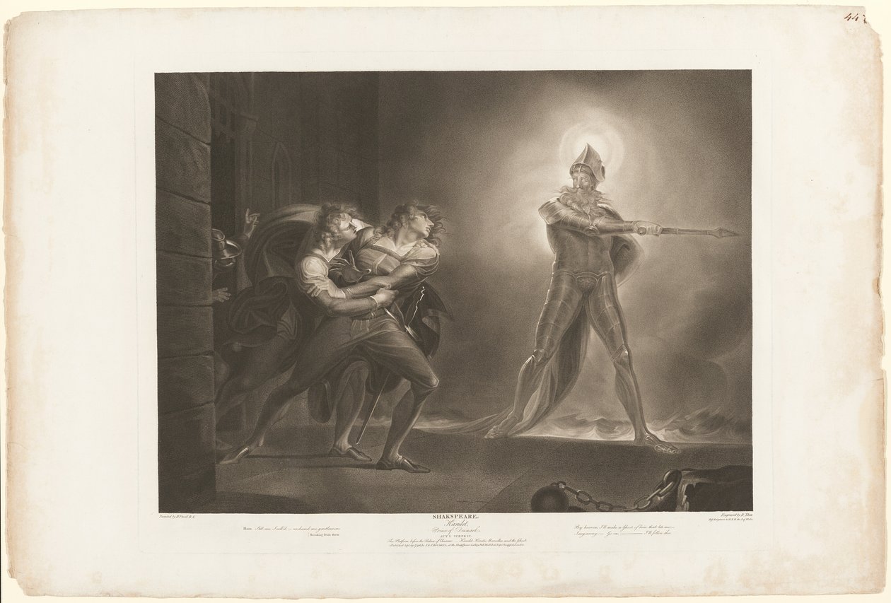 Hamlet, Horatio, Marcellus und der Geist von Robert Thew