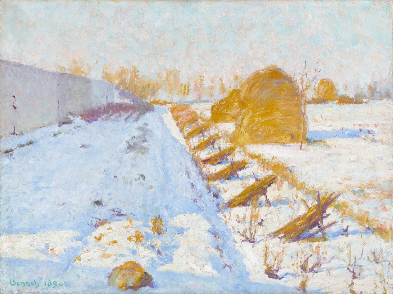 Wintersonne und Schatten von Robert William Vonnoh