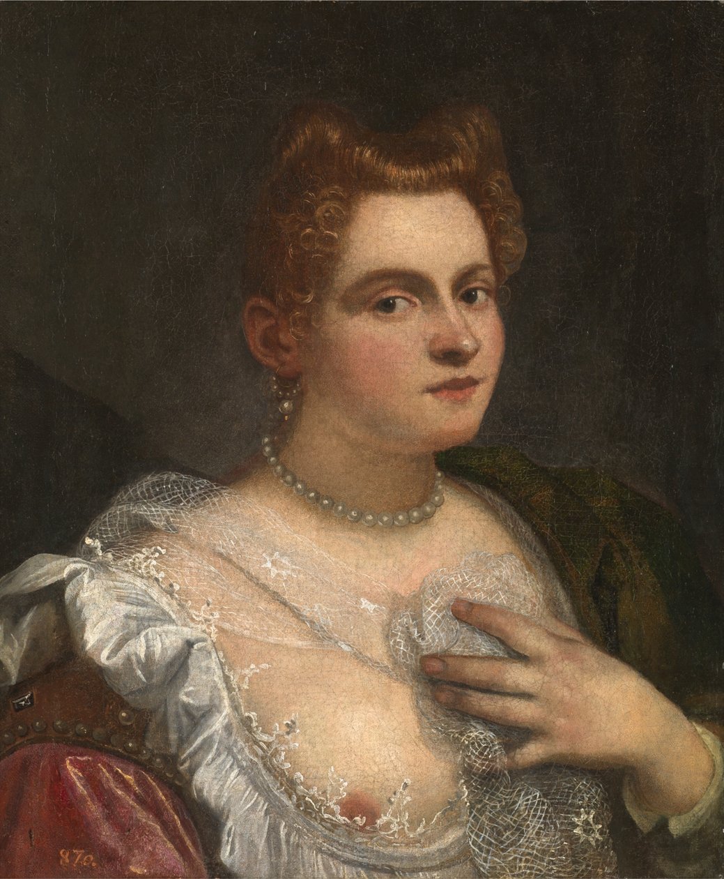 Selbstporträt einer jungen Venezianerin, ca. 1580 von Robusti