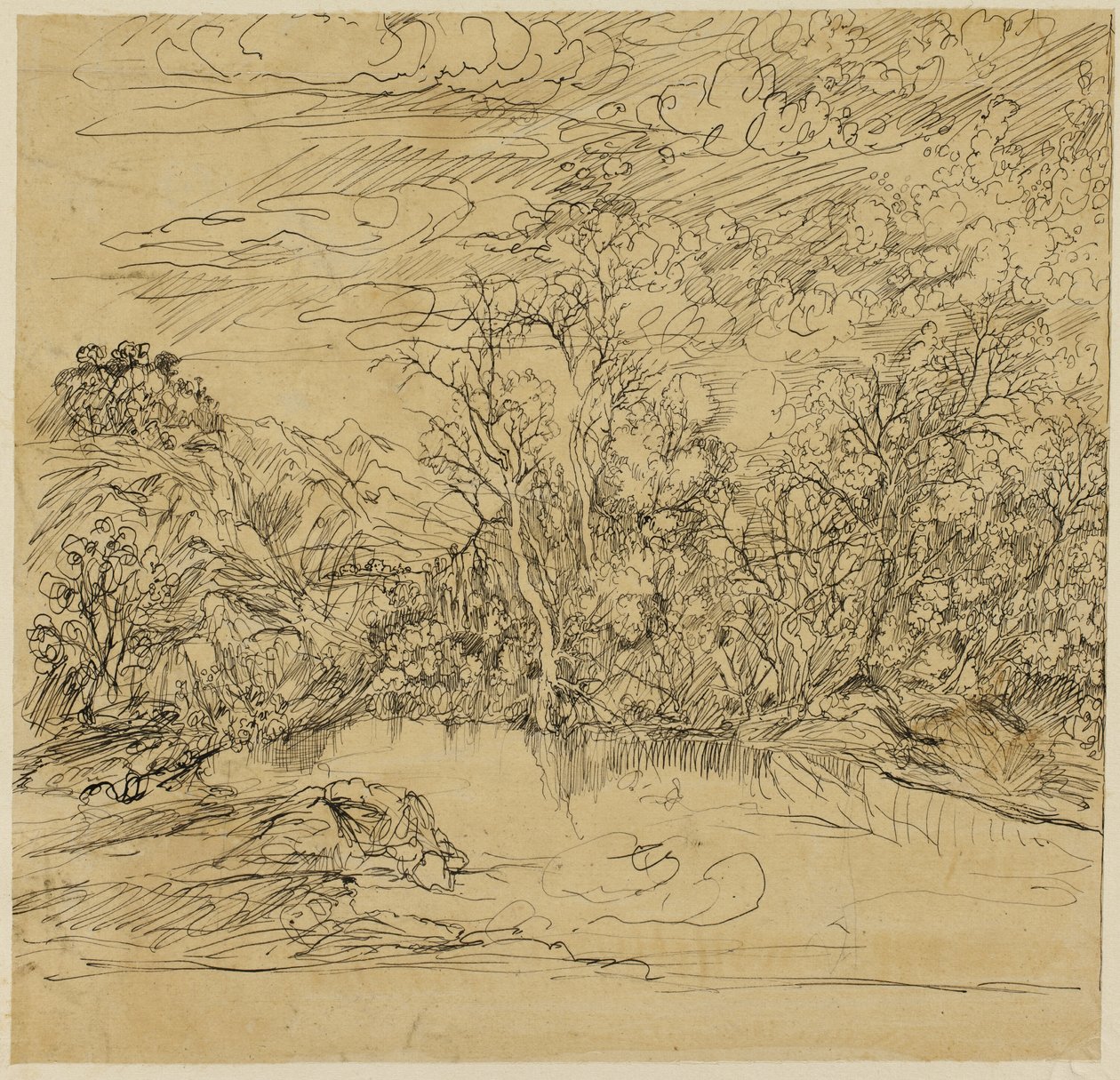 Ufer eines Teiches von Rodolphe Bresdin