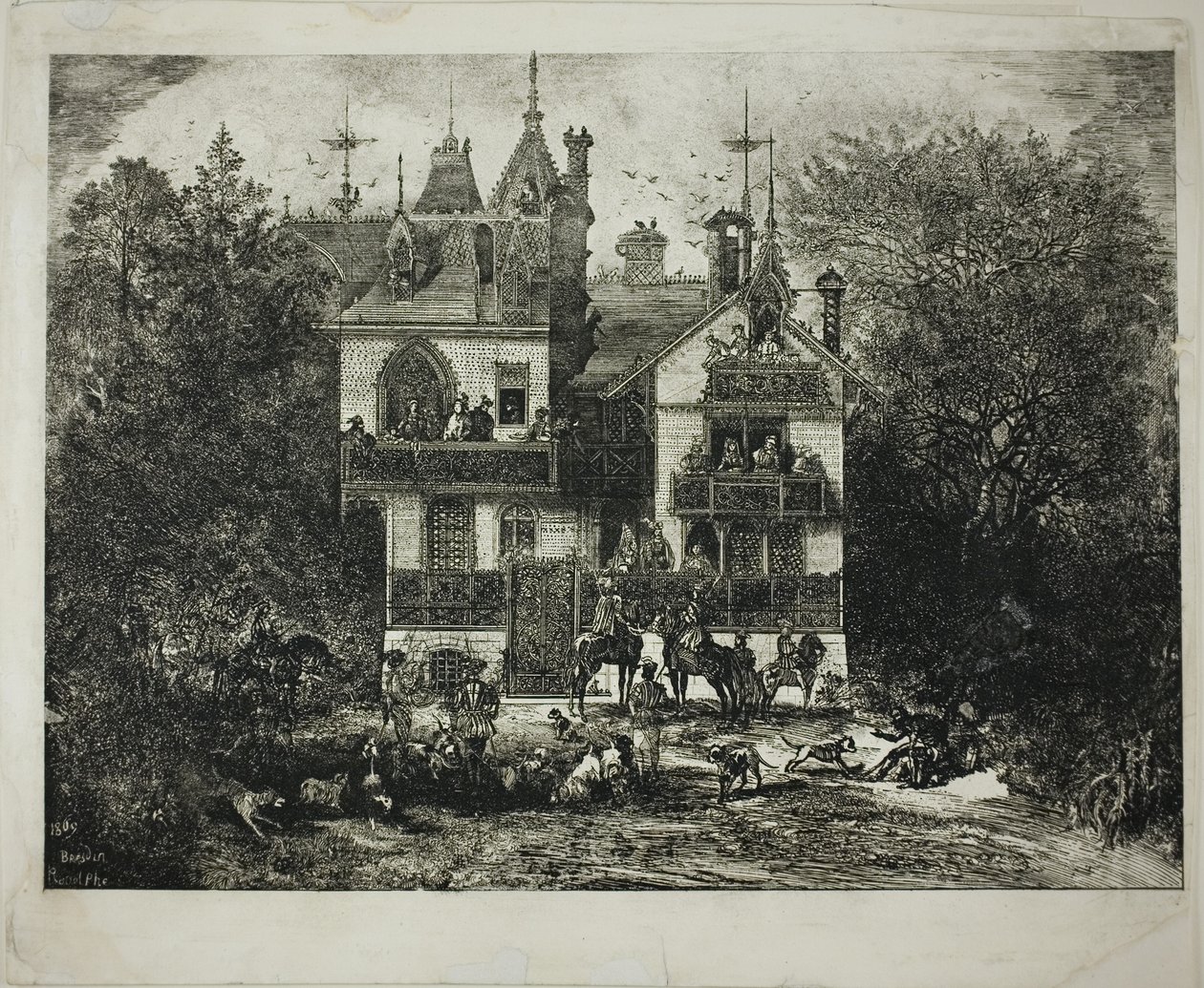 Abfahrt zur Jagd von Rodolphe Bresdin