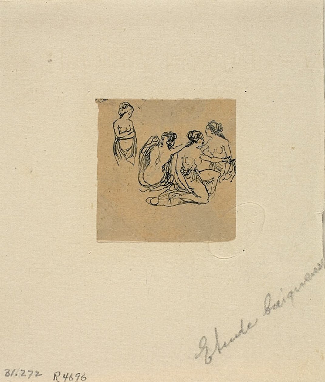 Studie von Badenden von Rodolphe Bresdin