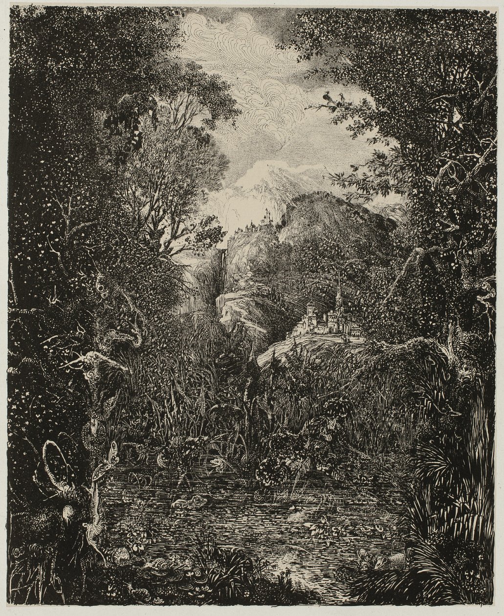 Die Städte jenseits des Sumpfes von Rodolphe Bresdin