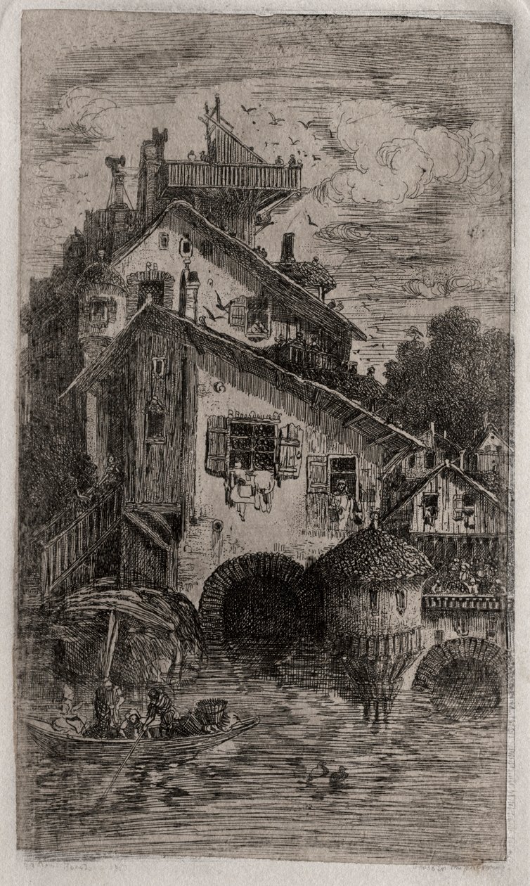 Die Mühle, 1866 von Rodolphe Bresdin