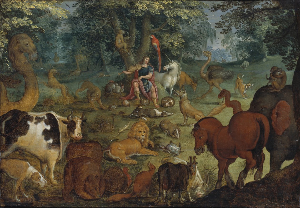 Orpheus bezaubert die Tiere von Roelant Savery