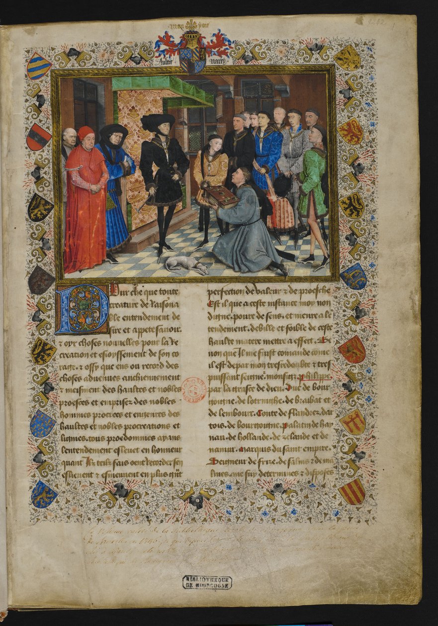 Jacques de Guise, Chroniken von Hainaut, Frontispiz von Rogier van der Weyden