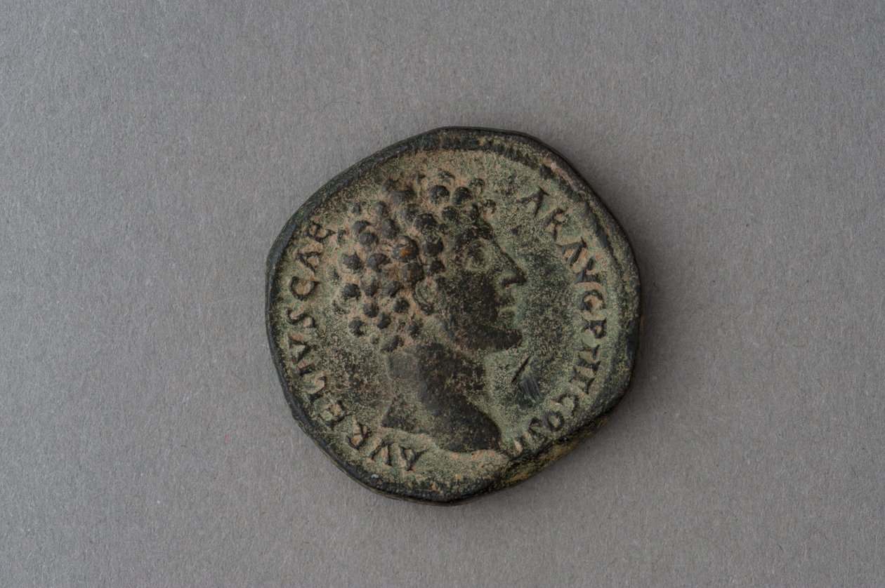 As-Münze von Marcus Aurelius (Bronze) von Roman