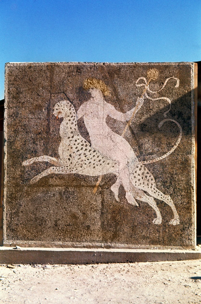 Bacchus reitet auf einem Leoparden, 1.-2. Jahrhundert n. Chr. von Roman
