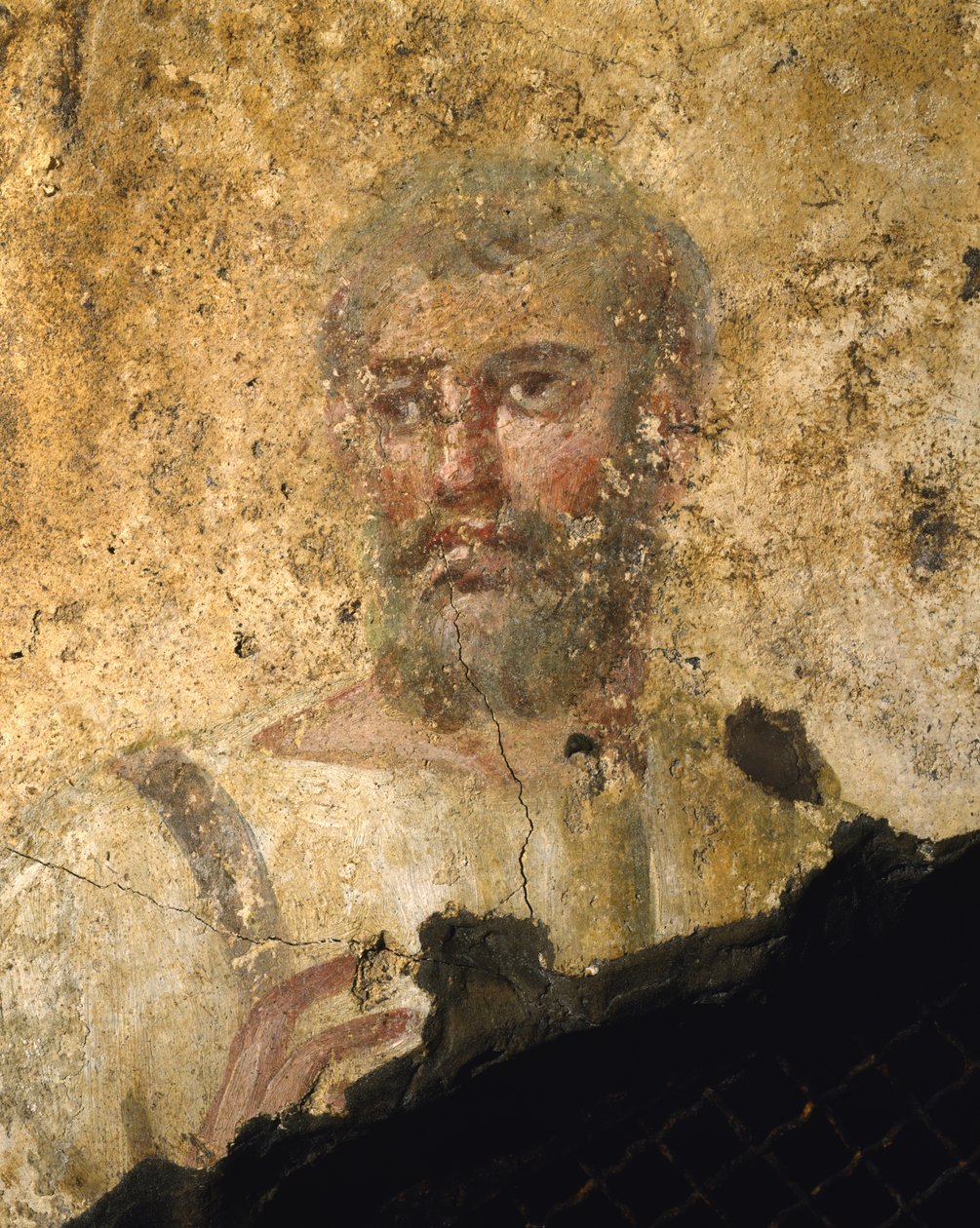 Detail eines Mannes in einer Tunika von Roman