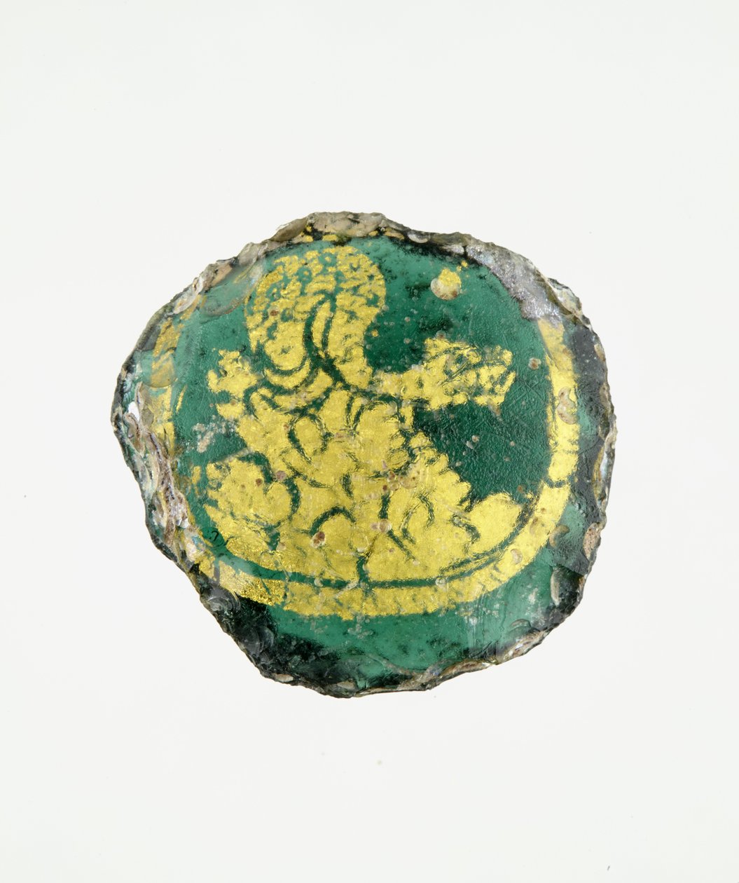Medaille mit der Schlange von Babylon, gewunden auf Felsen, 3.-4. Jahrhundert n. Chr. von Roman