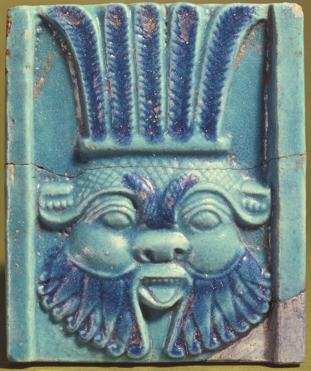 Plakette mit dem Kopf von Bes, ca. 30 v. Chr. von Roman