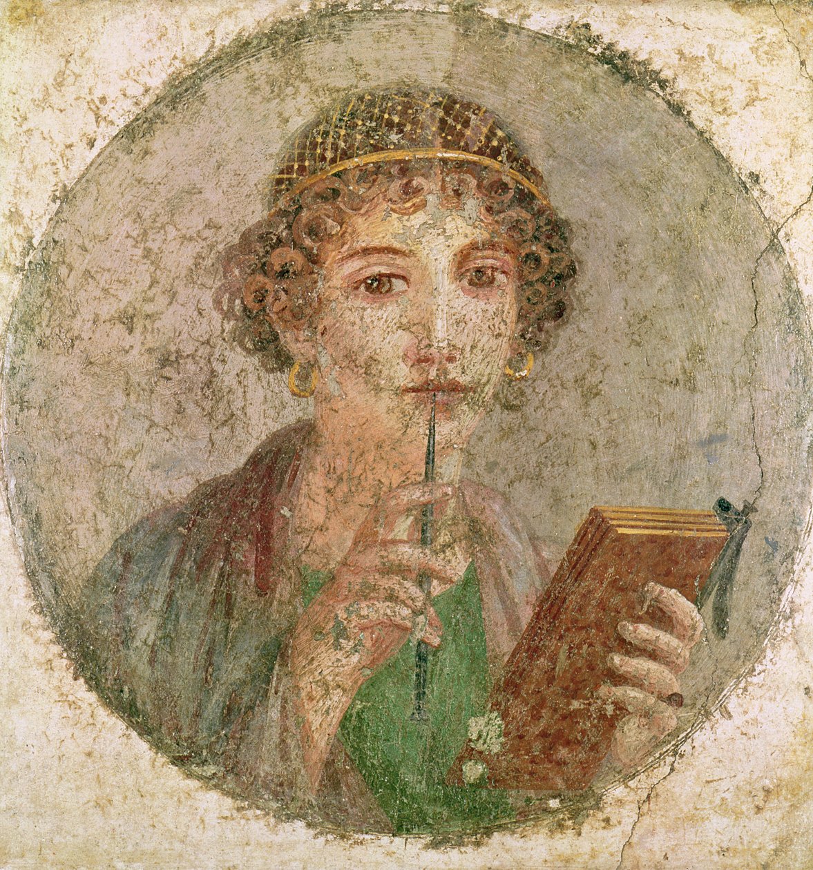 Porträt eines jungen Mädchens, aus Pompeji von Roman
