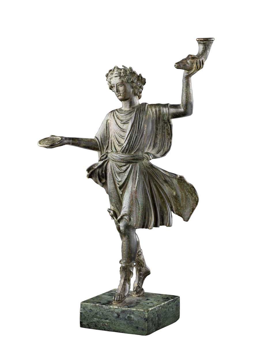 Statuette des Lar, Gottheit des Hauses und der Familie, 1. Jahrhundert von Roman