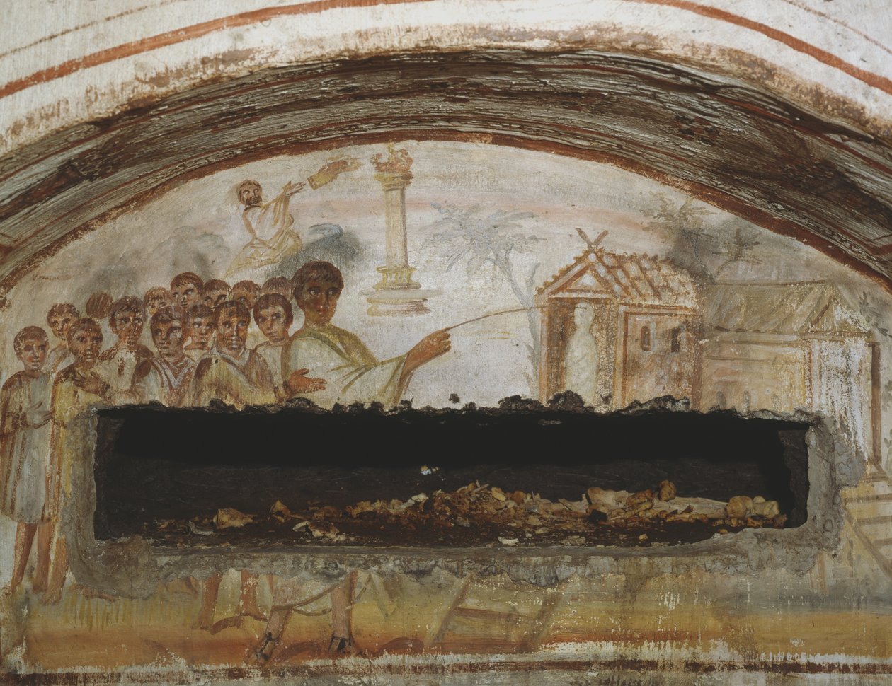 Die Auferweckung des Lazarus, Katakomben der Via Latina, Rom von Roman