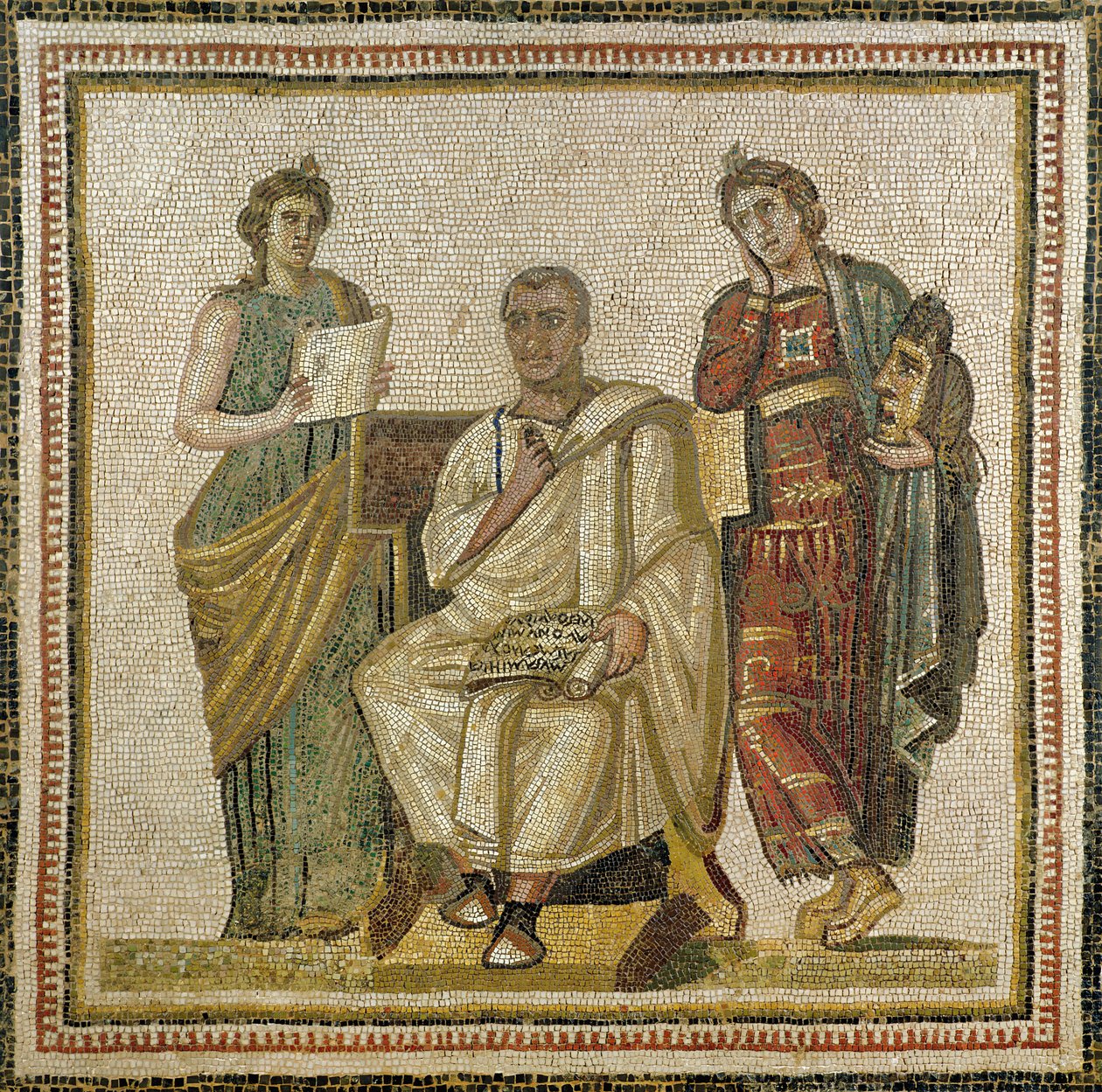 Vergil (70-19 v. Chr.) und die Musen, aus Sousse (Hadrumetum) von Roman