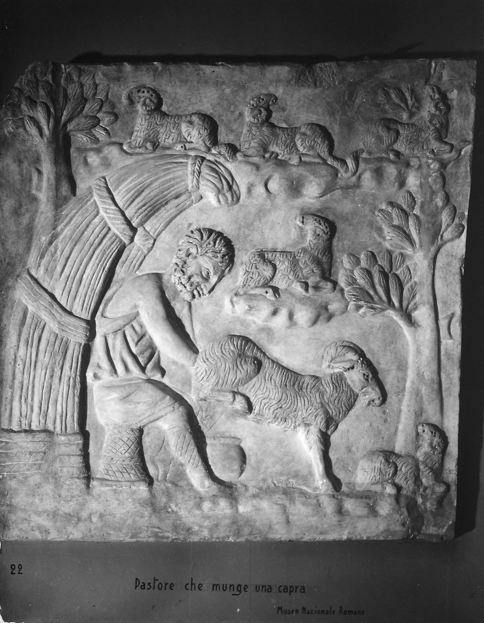 Hirte, der eine Ziege melkt (Detail) von Roman Roman