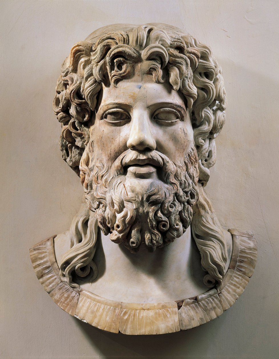 Kopf des Asklepios oder Zeus (Marmor) von Roman