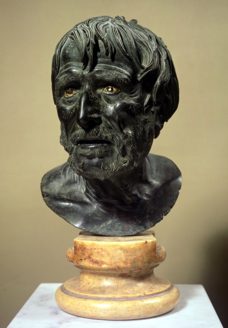 Kopf von Seneca (ca. 4 v. Chr.-65 n. Chr.) von Roman