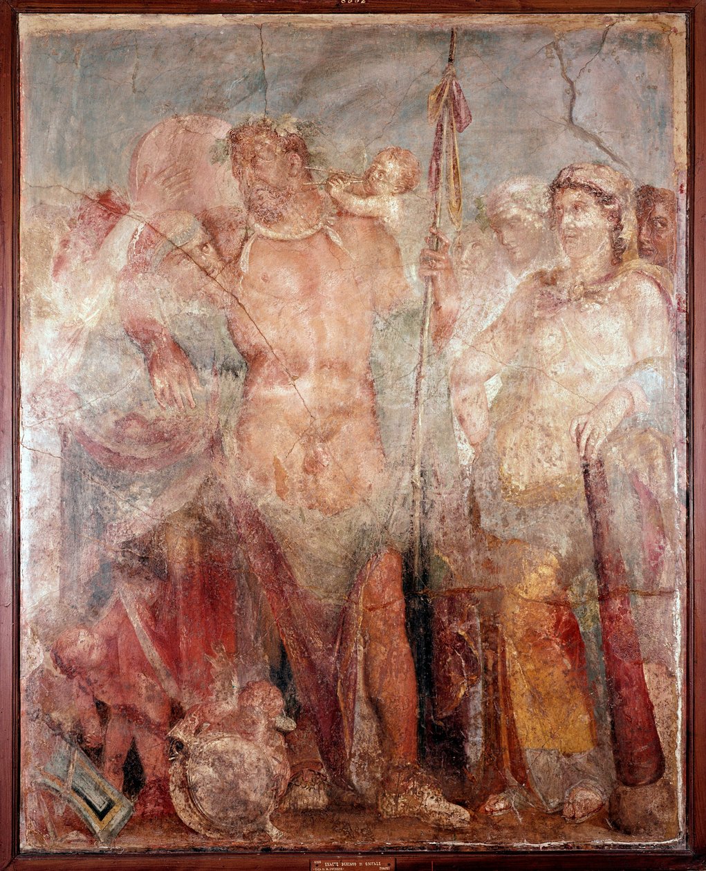 Herkules als Sklave der Königin Omphale (Fresko) von Roman