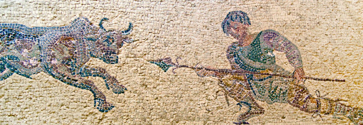 Jagdszene, Haus des Dionysos, Paphos, Zypern (Mosaik) von Roman