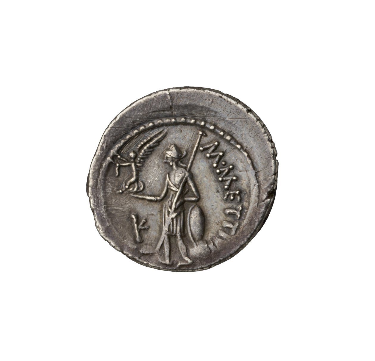 Römische republikanische Münze aus Rom, 44 v. Chr. von Roman