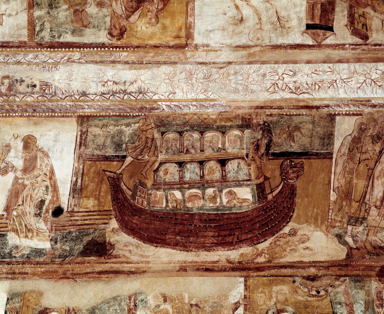 Die Arche Noah (Fresko der Decke) von Romanesque