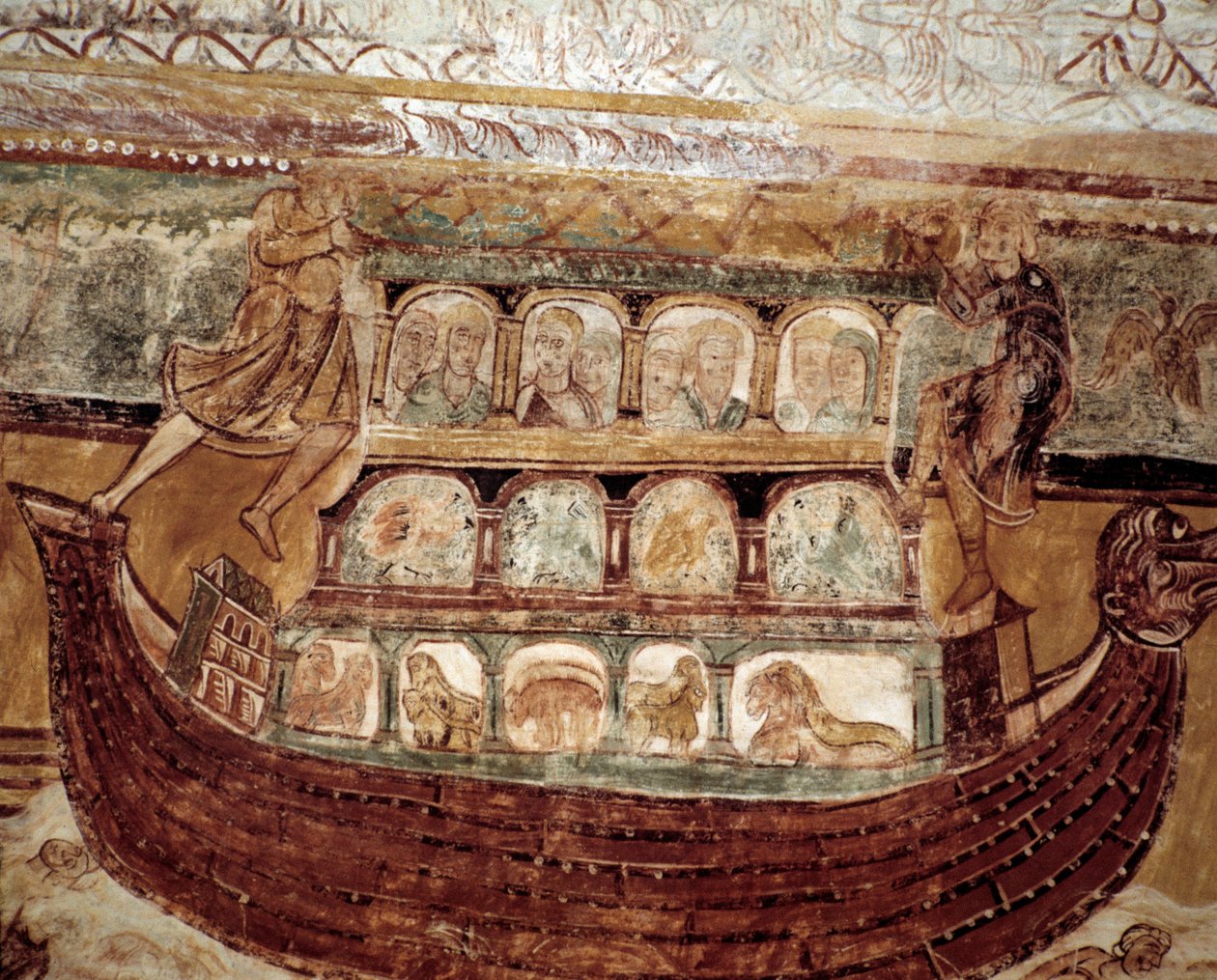 Die Arche Noah (Fresko der Decke) von Romanesque