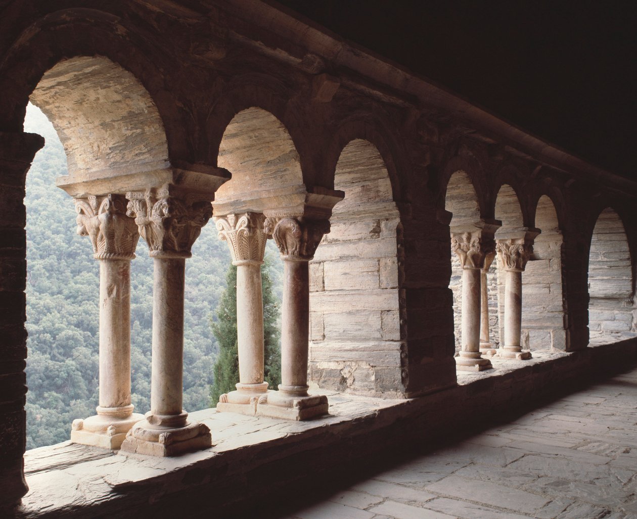 Ansicht des Priorats von Romanesque