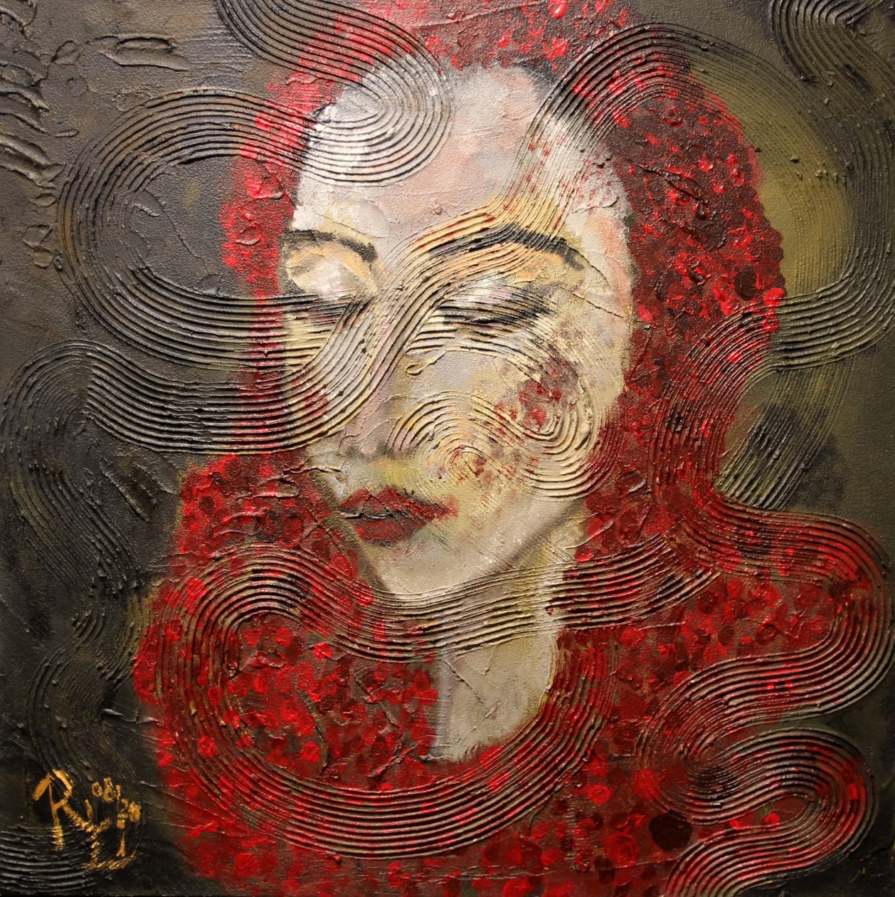 Empfindsame Frau mit rotem Haar von RosaLi