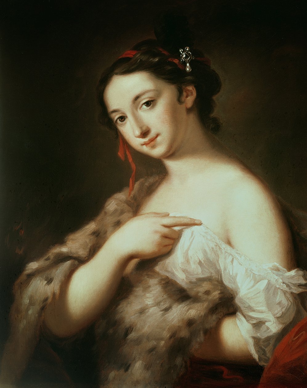 Eine Dame (Winter) von Rosalba Giovanna Carriera