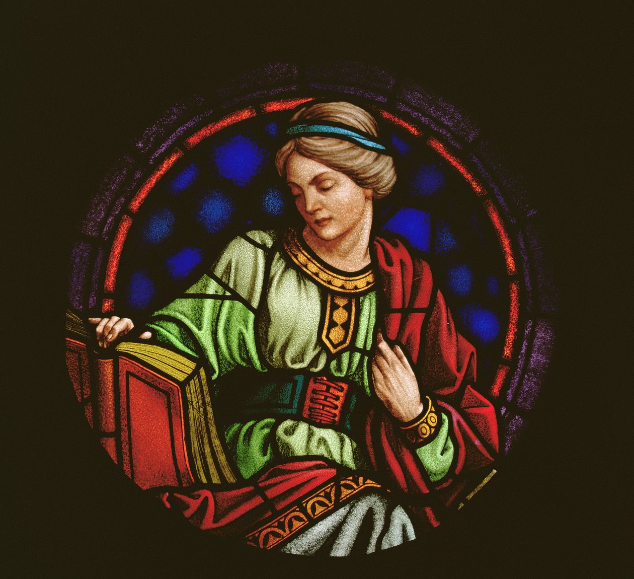 Gelehrsamkeit oder St. Lucia (Buntglas) von Roth Miksa