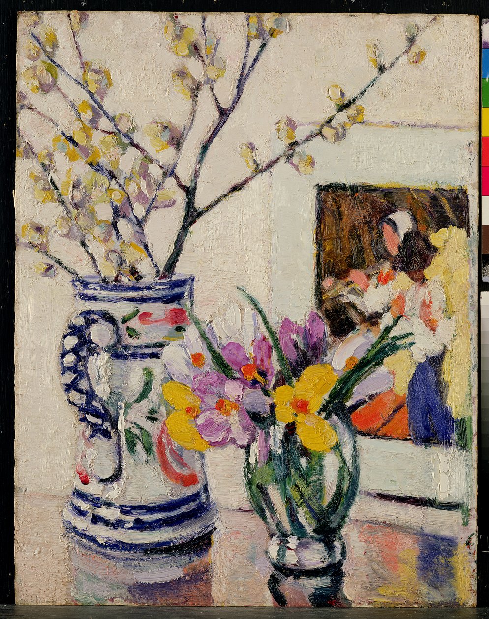 Stillleben mit Blumen in einer Vase von Rowley Leggett