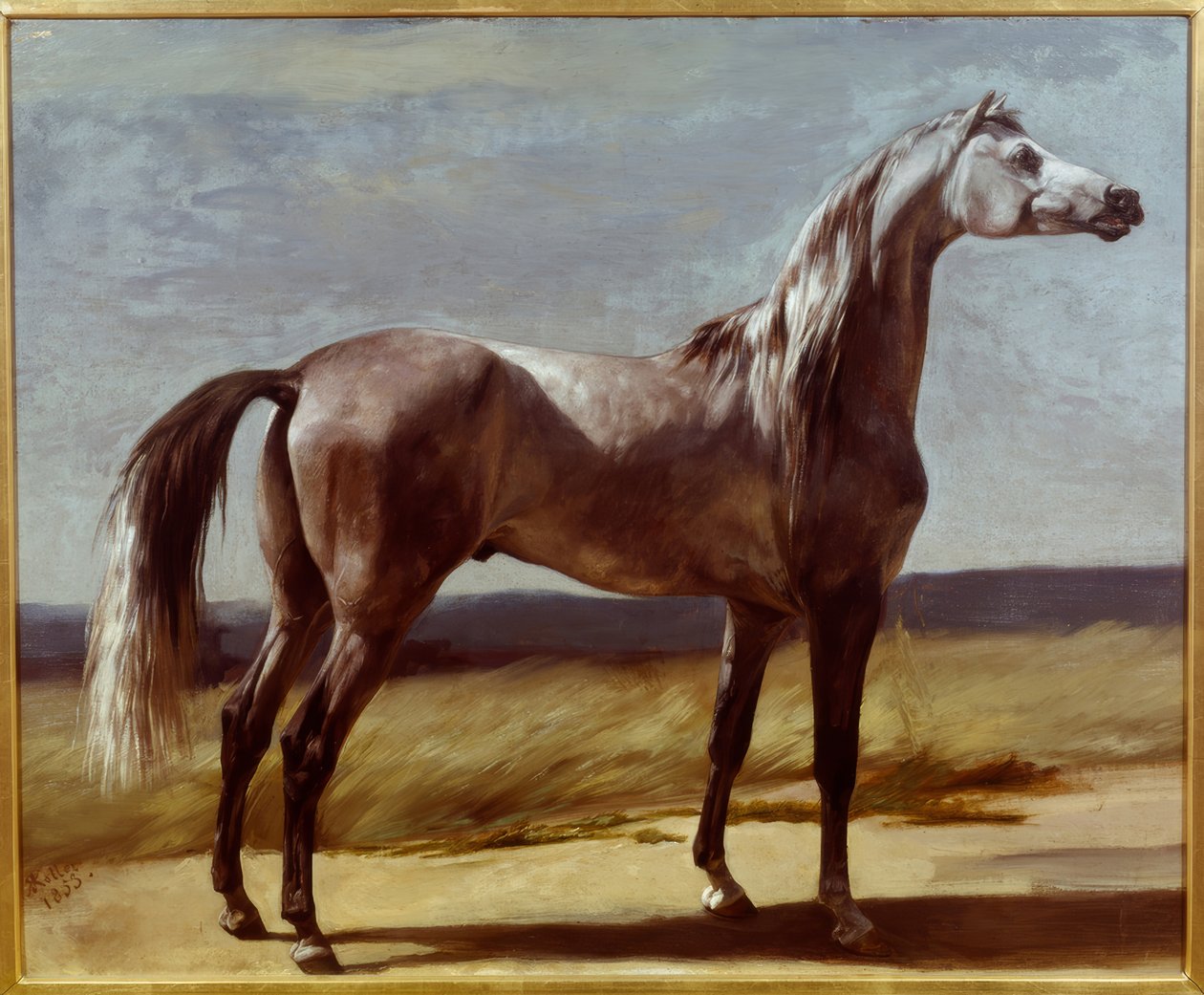 Pferd in einer Landschaft von Rudolf Koller