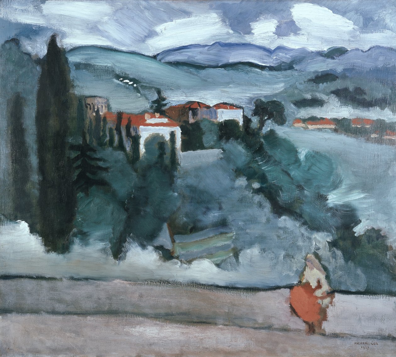 Straße nach Fiesole von Rudolf Kremlicka