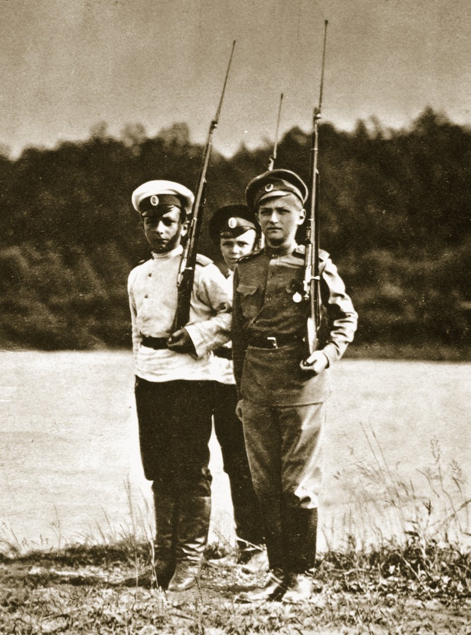 Zarewitsch Alexei, 12 Jahre alt, ca. 1916 (Sepia-Foto) von Russian Photographer
