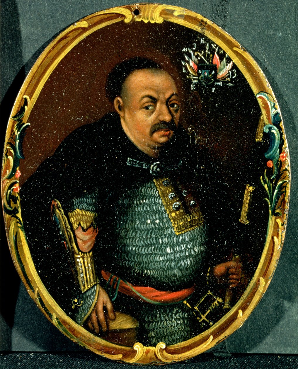 Porträt von Bohdan Chmelnyzkyj (ca. 1595-1657) von Russian School