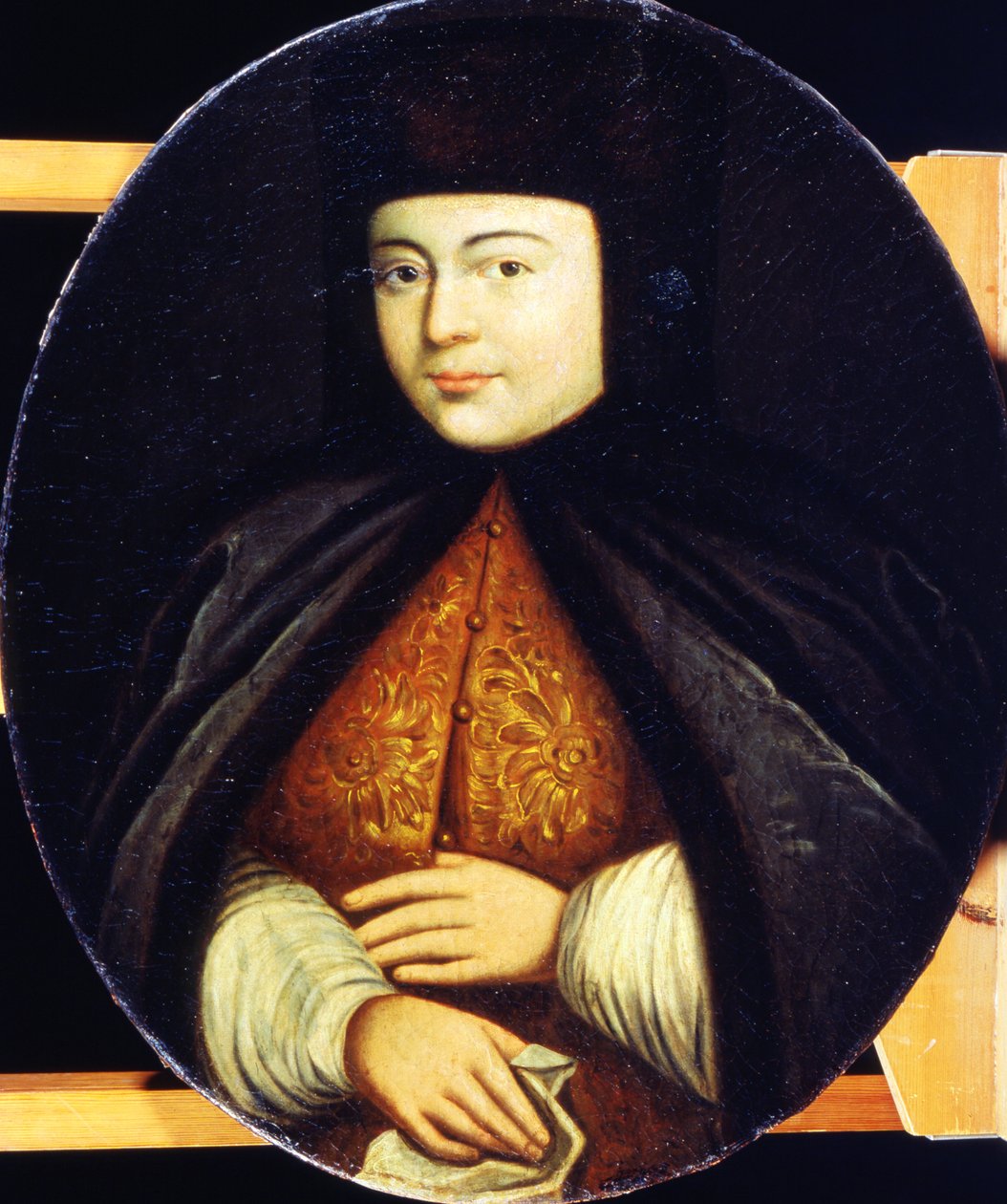 Porträt von Natalia Kirillowna Naryschkina (1651-94) von Russian School