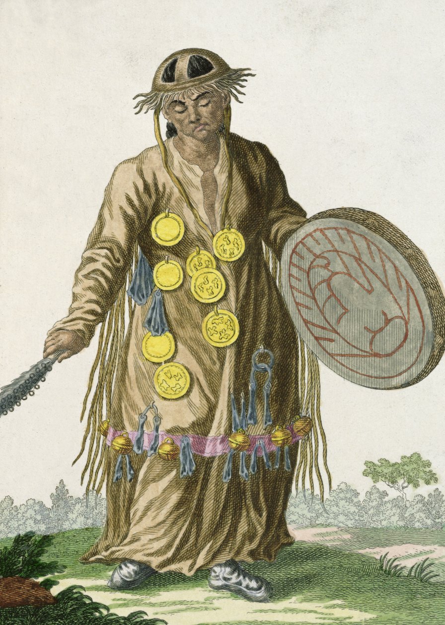 Ein mongolischer Schamane, 1820 von Russian School