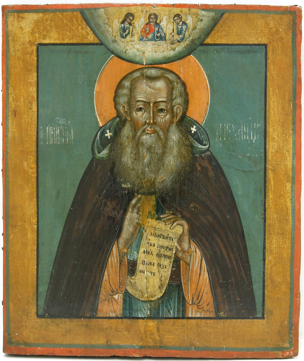 Heiliger Alexander Svirsky, 17. Jahrhundert von Russian icon.