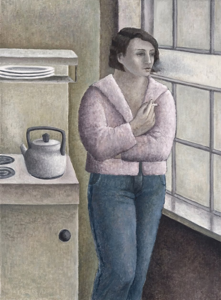 Frau raucht, 1996 von Ruth Addinall