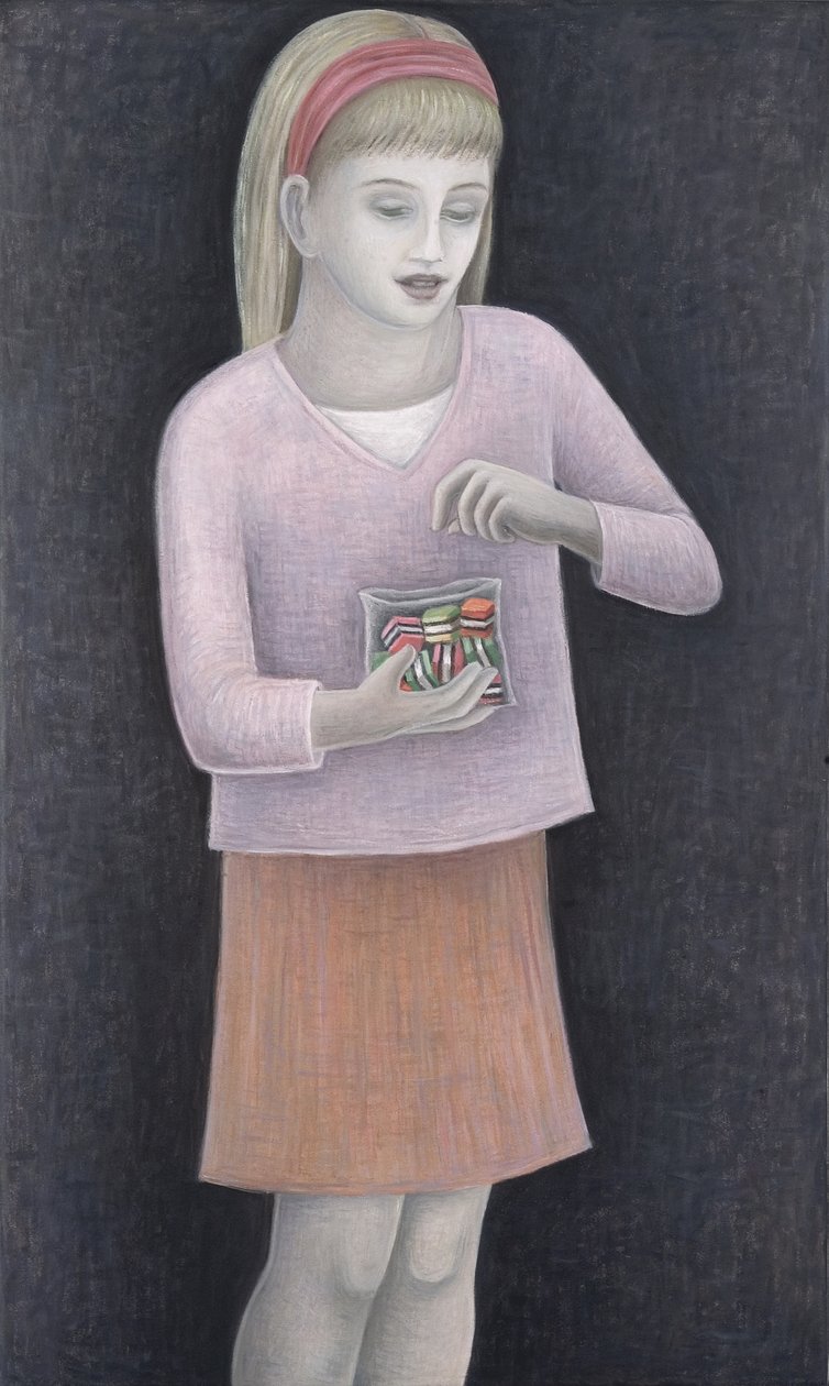 Junges Mädchen mit Süßigkeiten, 2007 von Ruth Addinall
