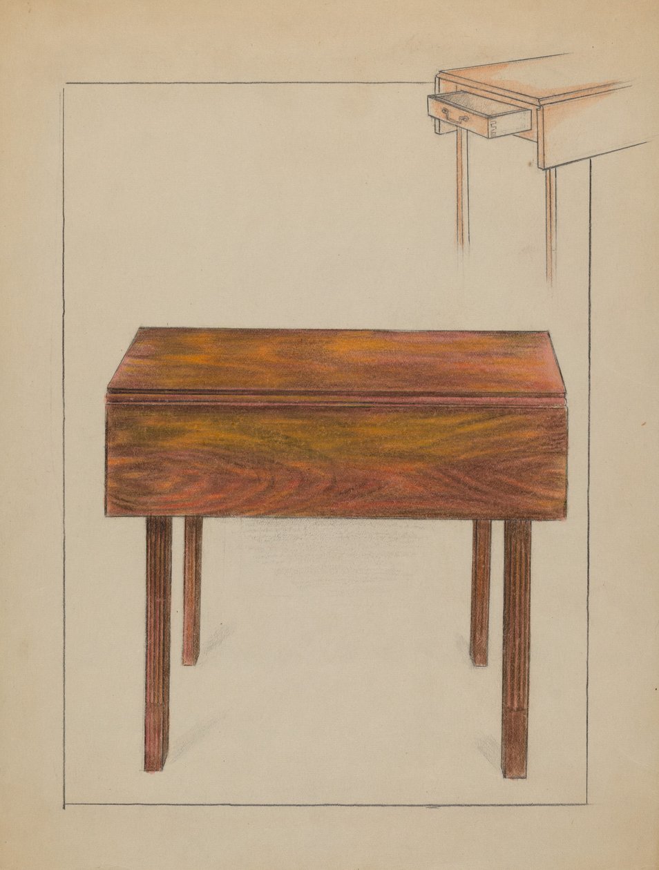 Klappbarer Tisch von Ruth Bialostosky