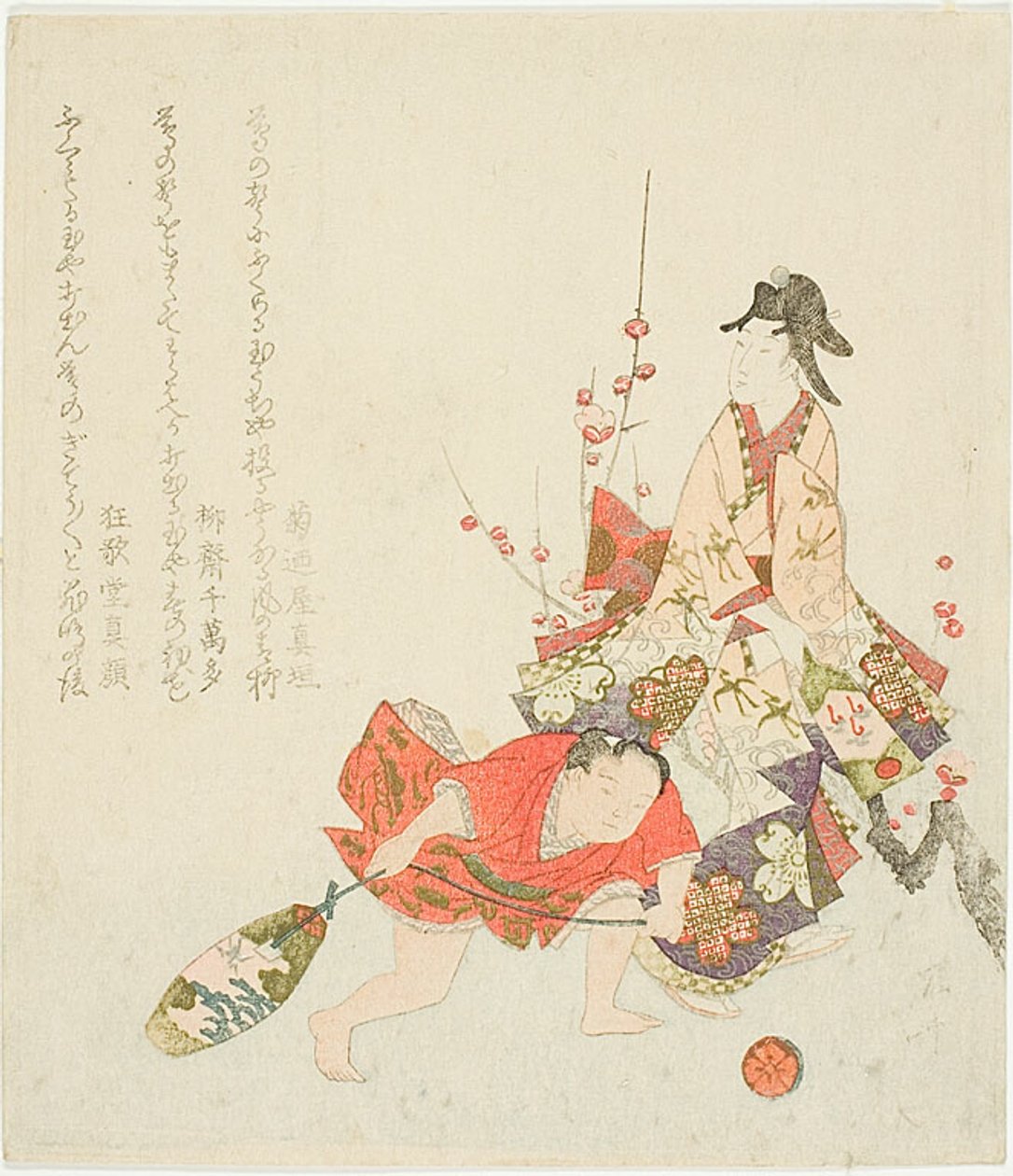 Neujahrs-Surimono von Ryuryukyo Shinsai