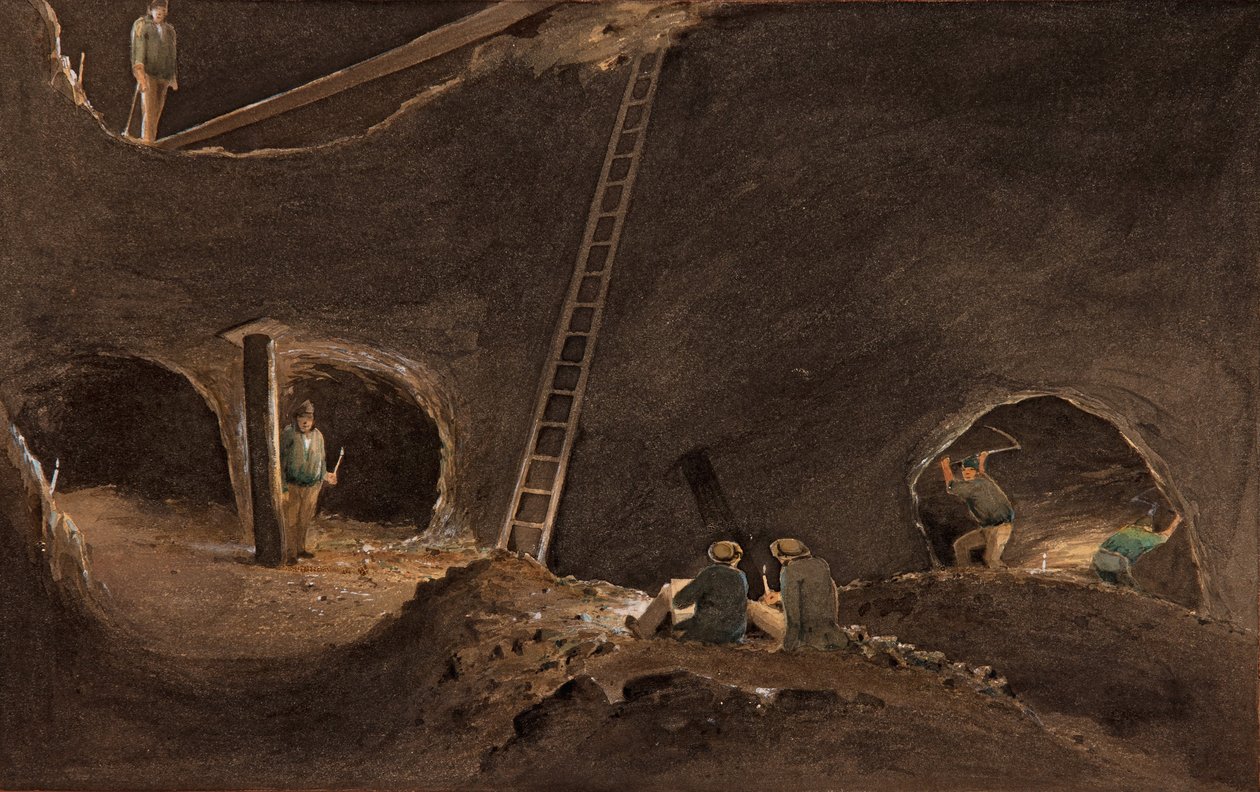 Nealess Stopes, Burra Burra Mine, 12. April 1847 von S. T. Gill