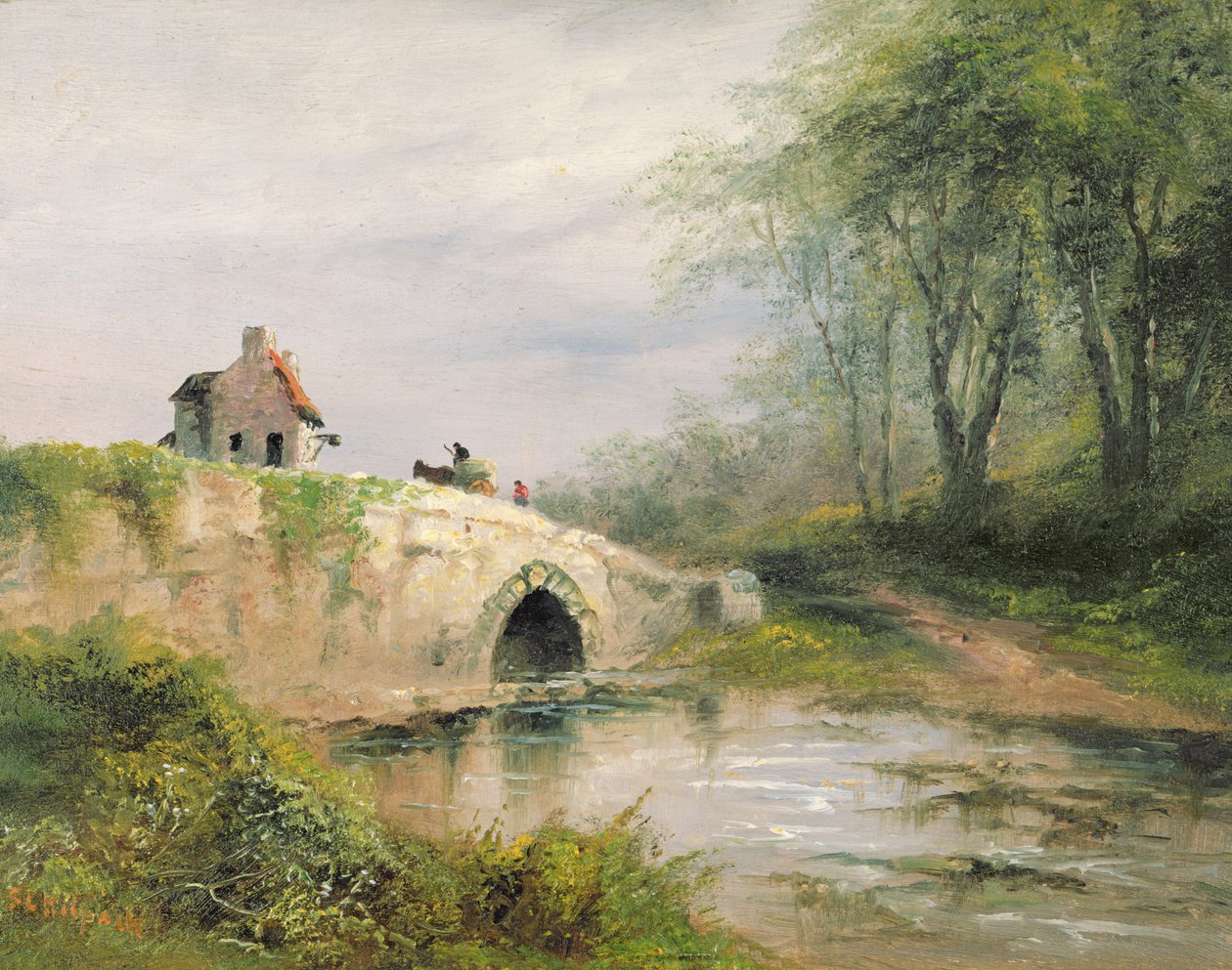 Brücke über einen Fluss von S.L. Kilpack